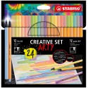 STABILO Creative Set ARTY rotulador de punta fina Colores surtidos 24 pieza(s)