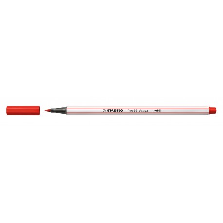 STABILO Pen 68 brush rotulador Medio Rojo 1 pieza(s)