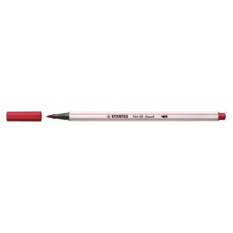 STABILO Pen 68 brush rotulador Medio Rojo 1 pieza(s)