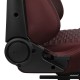 Aerocool ROYALTUSCANRD Silla Gaming Premium Ergonómica Reposapiernas Cuero Sintético Rojo