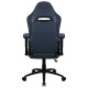 Aerocool ROYALNAVYBL Silla Gaming Premium Ergonómica Reposapiernas Cuero Sintético Azul