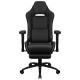 Aerocool ROYALCHARBK Silla Gaming Premium Ergonómica Reposapiernas Cuero Sintético Negro