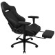 Aerocool ROYALCHARBK Silla Gaming Premium Ergonómica Reposapiernas Cuero Sintético Negro