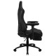 Aerocool ROYALCHARBK Silla Gaming Premium Ergonómica Reposapiernas Cuero Sintético Negro