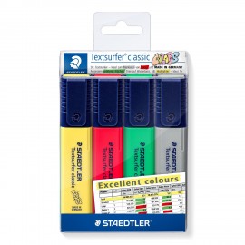 Staedtler 364 CWP4-X marcador 4 pieza(s) Punta de cincel Verde, Gris, Rojo, Amarillo