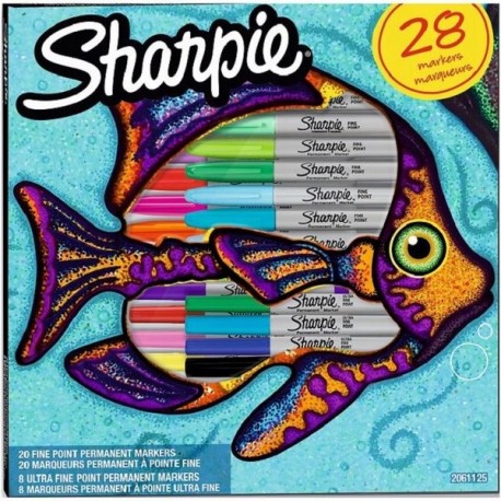 Sharpie 2061125 marcador 28 pieza(s) Punta fina Multicolor