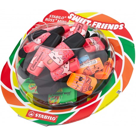 STABILO Boss Mini Sweet Friends marcador 50 pieza(s) Punta de cincel Azul, Verde, Naranja, Rosa, Amarillo