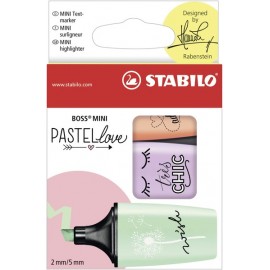 STABILO Boss Mini Pastellove marcador 3 pieza(s) Oro, Naranja, Púrpura