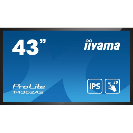 iiyama T4362AS-B1 pantalla de señalización Panel plano interactivo 108 cm (42.5'') IPS 500