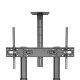 AISENS Soporte de Suelo ECO con Ruedas y Manivela, Bandeja para DVD y Soporte de Cámara para Monitor/TV 100Kg de 60-100, Negro