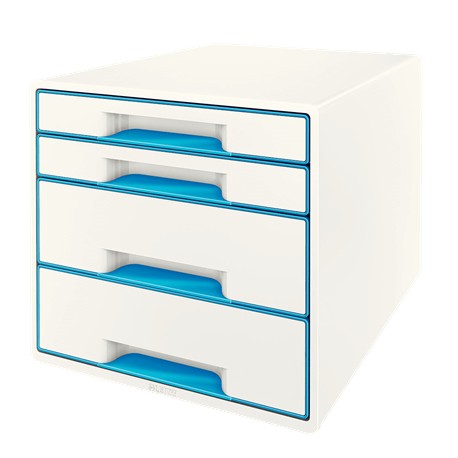 Leitz WOW Cube archivador organizador Poliestirol Azul, Blanco