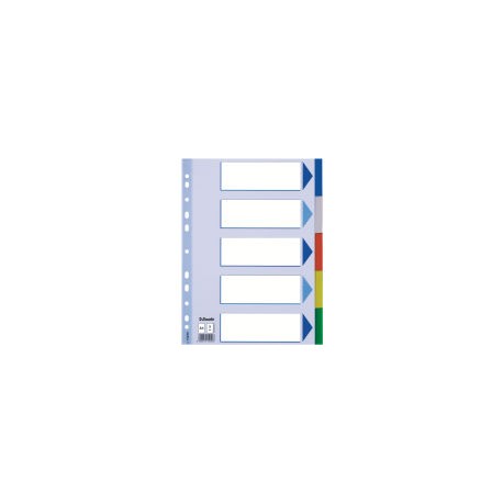 Esselte Multicoloured Polypropylene Dividers Separador en blanco con pestaña Polipropileno (PP) Multicolor