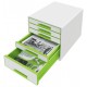 Leitz WOW CUBE archivador organizador Poliestireno Verde, Blanco