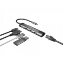 ADAPTADOR 5 IN 1 USB-C  NATEC FOWLER GO 2X USB 3.0 HUB, HDMI 4K, USB-C PD - NMP-1985