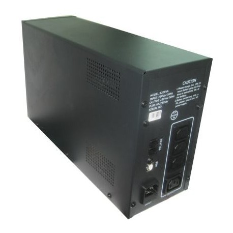 Gembird UPS-PC-1202AP Línea interactiva 1200VA 4AC outlet(s) Torre Negro sistema de alimentación ininterrumpida (UPS)