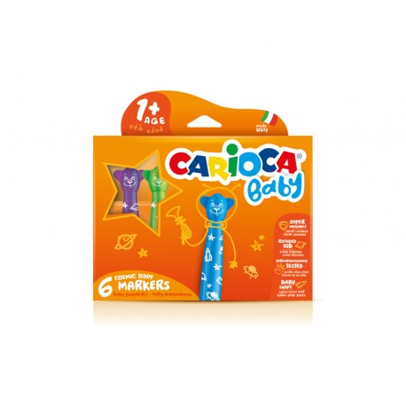 Carioca Teddy Marker 1+ rotulador Extra-grueso Multicolor 6 pieza(s) - 42815