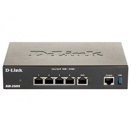 D-Link DSR-250V2 router inalámbrico Gigabit Ethernet Negro