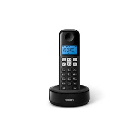 Philips D1611B/34 teléfono Teléfono DECT Identificador de llamadas Negro