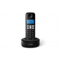 Philips D1611B/34 teléfono Teléfono DECT Identificador de llamadas Negro