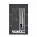 Parker 2093258 juego de bolígrafos Negro, Plata 2 pieza(s)