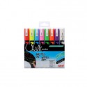 Uni-Ball Chalk marcador de tiza Azul, Verde, Naranja, Rosa, Rojo, Violeta, Blanco, Amarillo 8 pieza(s)