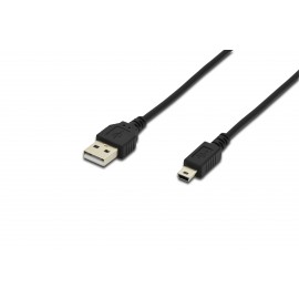 ASSMANN Electronic AK-300130-018-S cable USB 1,8 m USB A Mini-USB B Negro