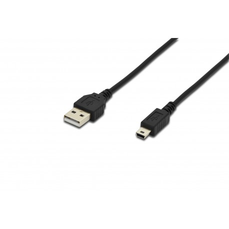 ASSMANN Electronic AK-300130-018-S cable USB 1,8 m USB A Mini-USB B Negro