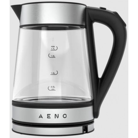 AENO EK1S tetera eléctrica 1,7 L 2200 W Negro, Plata, Transparente - aek0001s