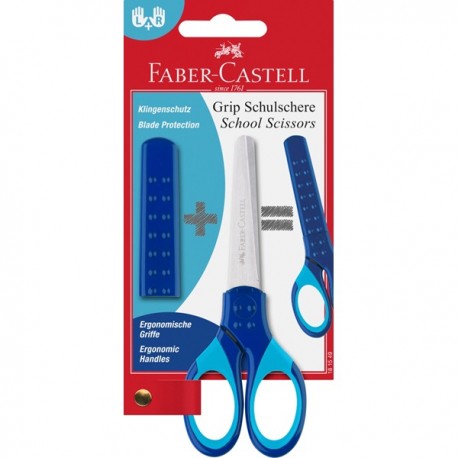 Faber-Castell 181549 tijera de escritorio y manualidades Tijeras de manualidades, Universal Corte recto Azul