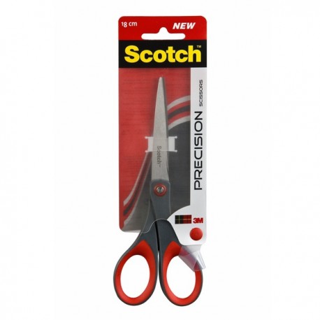 Scotch SCPR18 tijera de escritorio y manualidades Tijeras de oficina Corte recto Gris, Rojo