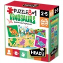 Headu Puzzle 8+1 Dinosaurs