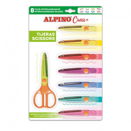 Alpino PT0030 tijera de escritorio y manualidades Tijeras de manualidades Corte con forma Multicolor