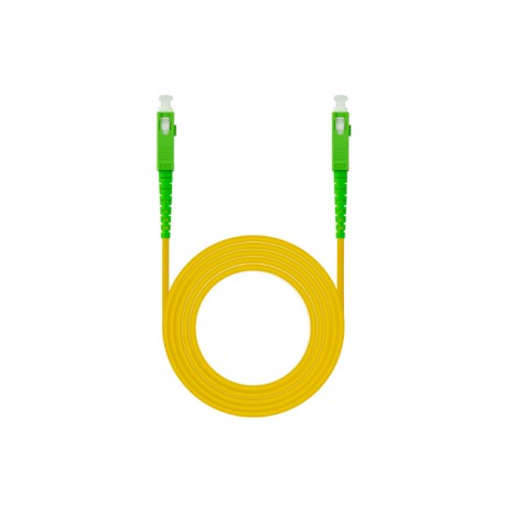 CABLE DE FIBRA OPTICA SC/APC A SC/APC SIMPLEX LSZH 60 M AMARILLO NANOCABLE