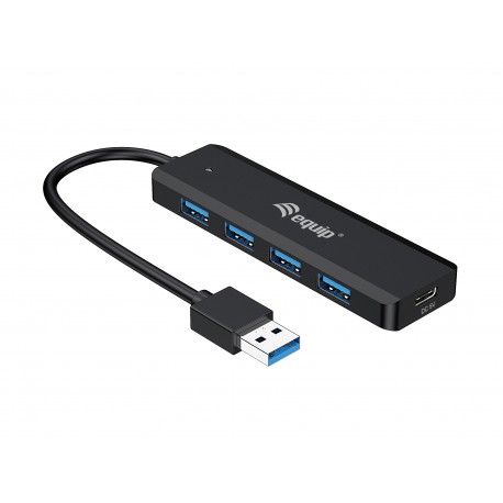 Equip 128959 hub de interfaz USB 3.2 Gen 1 (3.1 Gen 1) Type-A 5000 Mbit/s Negro