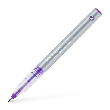 Faber-Castell 348136 bolígrafo de punta redonda Bolígrafo retráctil con clip Violeta 1 pieza(s)