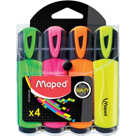 Maped Fluo'Peps marcador 4 pieza(s) Punta de cincel Colores surtidos