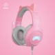 FR-TEC Tanooki Auriculares Alámbrico Diadema Juego Gris, Rosa