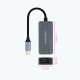 Nanocable Conversor USB-C 3.2 GEN1 a Ethernet 2.5G, Aluminio, Gris, 15 cm