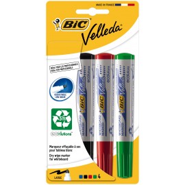 BIC 3086120027742 rotulador Negro, Azul, Verde, Rojo 4 pieza(s)