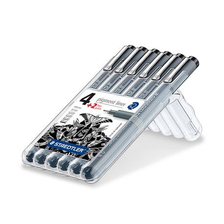 Staedtler 308 SB6P rotulador de punta fina Negro 6 pieza(s)