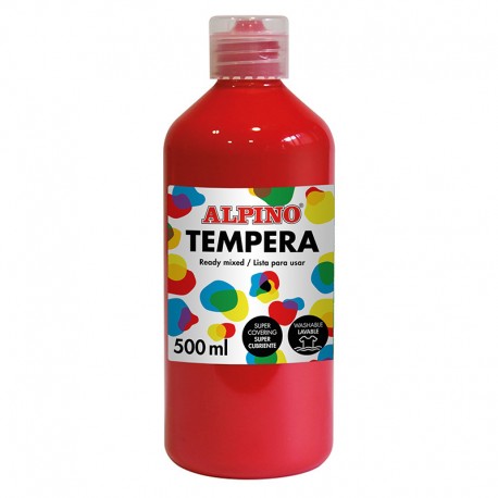 Alpino DM010174 tempera 500 ml Botella Rojo