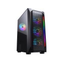 COUGAR Gaming CGR-5VM6B-MESH-G-RGB carcasa de ordenador Midi Tower Negro, Transparente