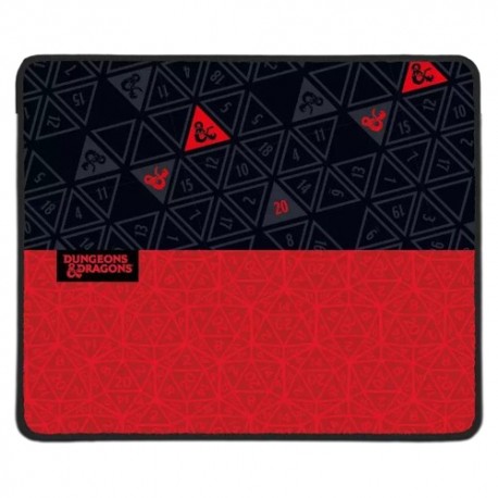 Konix Dungeons & Dragons Alfombrilla de ratón para juegos Negro, Rojo