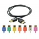 KRAMER CABLE HDMI FLEXIBLE ALTA VELOCIDAD CON ETHERNET ULTRA PLANO COLOR NEGRO (C-HM/HM/PICO/BK-6)