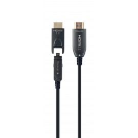 Gembird CCBP-HDMID-AOC-30M cable HDMI HDMI tipo A (Estándar) HDMI tipo D (Micro) Negro