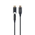 Gembird CCBP-HDMID-AOC-50M cable HDMI HDMI tipo D (Micro) HDMI tipo A (Estándar) Negro