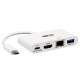 Tripp Lite U444-06N-H4GU-C Adaptador Multipuerto USB-C, 4K HDMI, Puerto USB-A, GbE y Carga PD, HDCP, Blanco