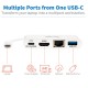 Tripp Lite U444-06N-H4GU-C Adaptador Multipuerto USB-C, 4K HDMI, Puerto USB-A, GbE y Carga PD, HDCP, Blanco