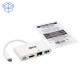 Tripp Lite U444-06N-H4GU-C Adaptador Multipuerto USB-C, 4K HDMI, Puerto USB-A, GbE y Carga PD, HDCP, Blanco