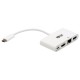 Tripp Lite U444-06N-H4GU-C Adaptador Multipuerto USB-C, 4K HDMI, Puerto USB-A, GbE y Carga PD, HDCP, Blanco